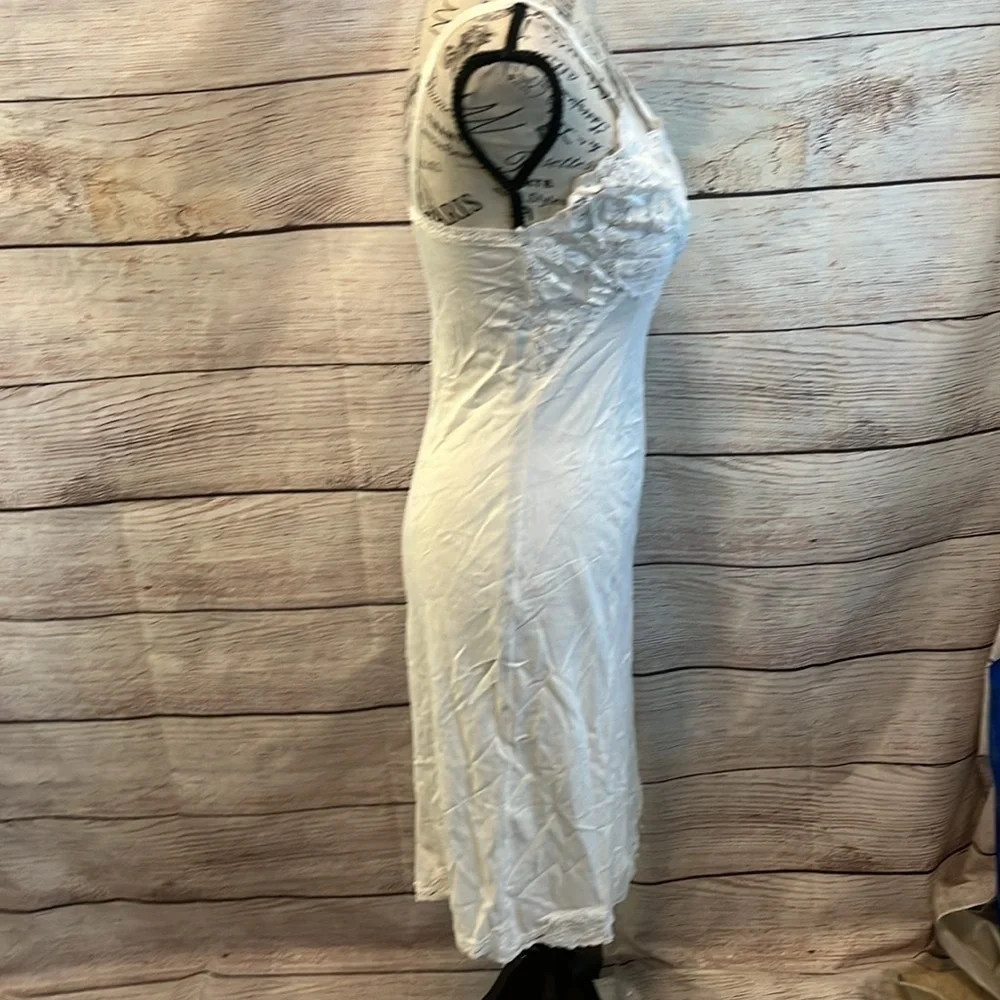 Vintage Full Body Slip Lingerie ILGWU Lace White Adjustable Straps XS - Picture 5 of 10